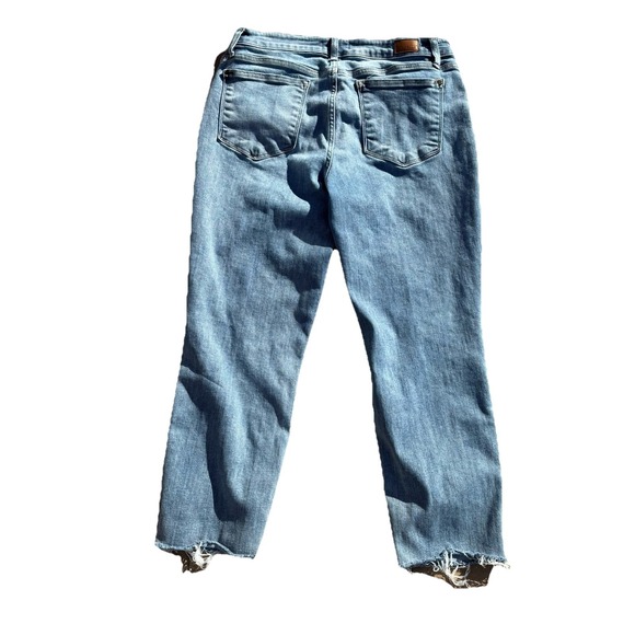 Judy Blue Women's Boyfriend Fit Blue Jeans Size 13/31 X26 Raw Hem Mid Rise - Picture 2 of 9